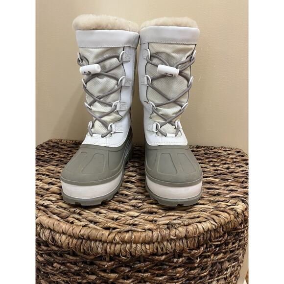 UGG Australia WHITE WATERPROOF SHEEPSKIN SNOW BOOTS Sz 4 - Picture 5 of 14